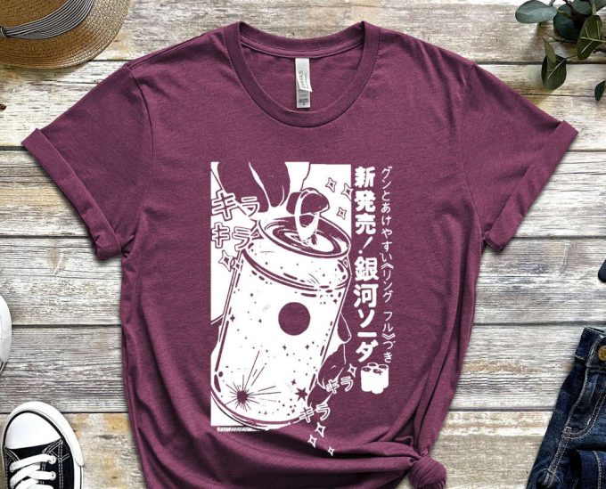 Cool Anime Shirt, Manga Shirt, Japanese Letters Shirt, Soda Shirt, Can Shirt, Advertisement Shirt, Energy Drink Shirt, Unisex Shirt 5