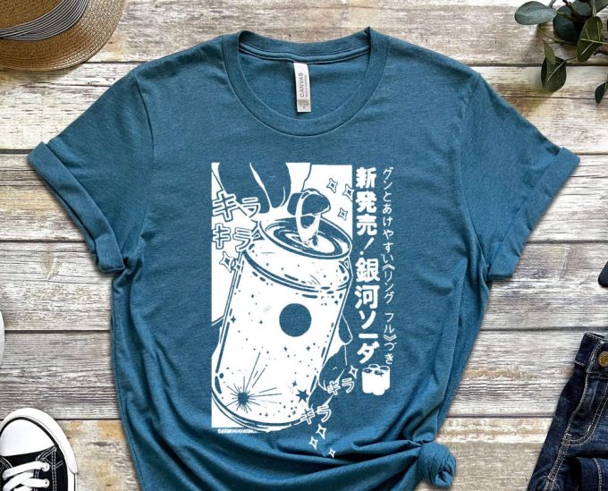 Cool Anime Shirt, Manga Shirt, Japanese Letters Shirt, Soda Shirt, Can Shirt, Advertisement Shirt, Energy Drink Shirt, Unisex Shirt 6