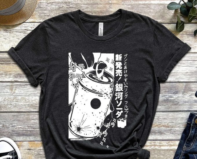 Cool Anime Shirt, Manga Shirt, Japanese Letters Shirt, Soda Shirt, Can Shirt, Advertisement Shirt, Energy Drink Shirt, Unisex Shirt 3