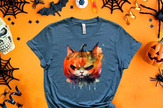 Cool Halloween Shirt, Halloween Cat Shirt, Pumpkin Cat Shirt, Happy Halloween Shirt, Funny Halloween Shirt, Halloween Shirt, Halloween Squad 5