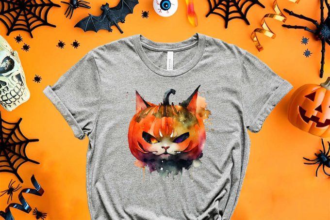 Cool Halloween Shirt, Halloween Cat Shirt, Pumpkin Cat Shirt, Happy Halloween Shirt, Funny Halloween Shirt, Halloween Shirt, Halloween Squad 7