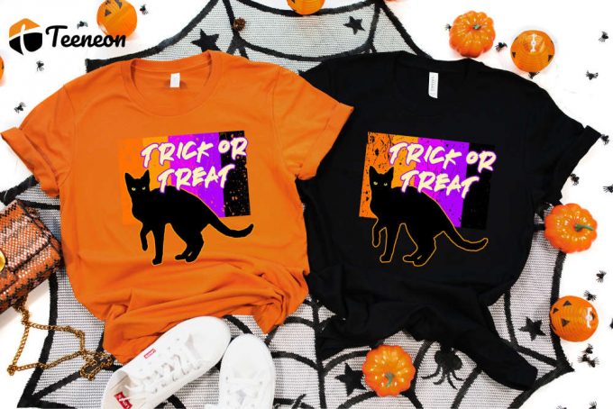 Cool Halloween Shirt, Halloween Cat Shirt, Pumpkin Cat Shirt, Happy Halloween Shirt, Funny Halloween Shirt, Halloween Shirt, Halloween Squad 1