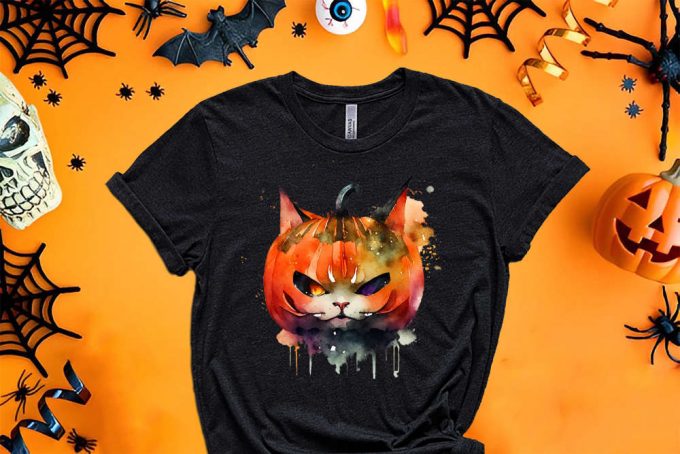 Cool Halloween Shirt, Halloween Cat Shirt, Pumpkin Cat Shirt, Happy Halloween Shirt, Funny Halloween Shirt, Halloween Shirt, Halloween Squad 2