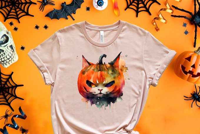 Cool Halloween Shirt, Halloween Cat Shirt, Pumpkin Cat Shirt, Happy Halloween Shirt, Funny Halloween Shirt, Halloween Shirt, Halloween Squad 3