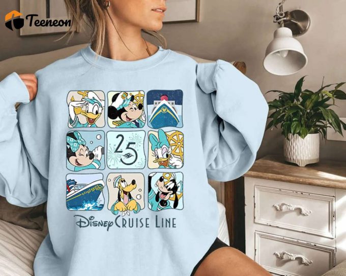 Cruise Line 25Th Anniversary Shirt Silver Anniversary At Sea Family Cruise With Mickey &Amp;Amp; Friends Wonder Wish Dream Fantasy Shirts 1