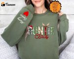 Custom Auntie Claus Sweatshirt ,Auntie sweatshirt with children’s names on the sleeve, Christmas Auntie Claus Hoodie, Auntie Claus Shirt