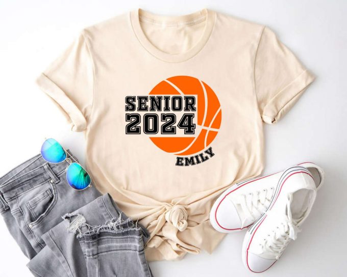 Custom Basketball Senior 2024 Shirt - School Team Gift For Basketball Players Perfect For Basketball Season 3