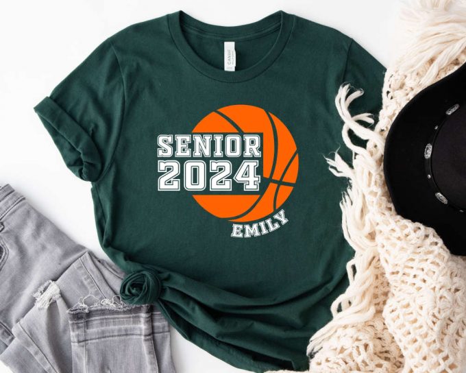 Custom Basketball Senior 2024 Shirt - School Team Gift For Basketball Players Perfect For Basketball Season 4