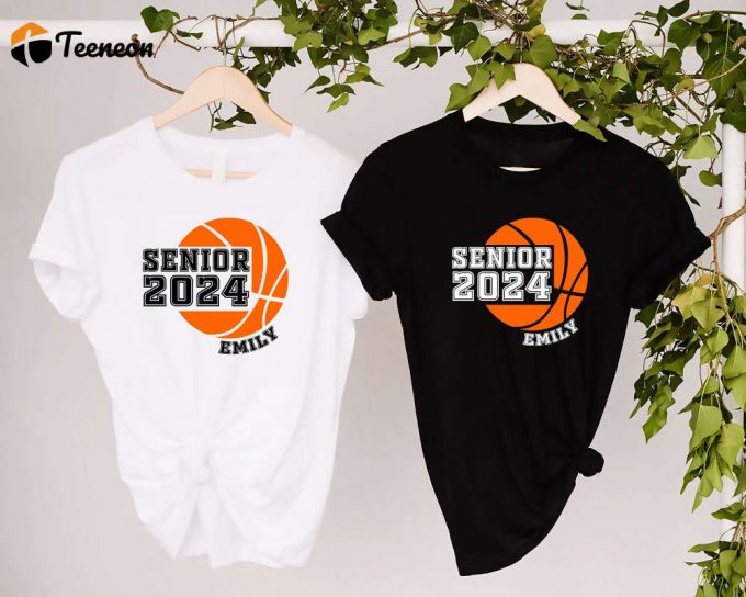 Custom Basketball Senior 2024 Shirt - School Team Gift For Basketball Players Perfect For Basketball Season 1