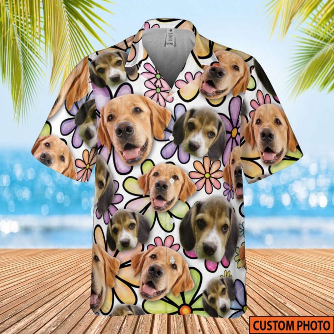 Custom Dog Hawaiian Shirt And Short With Pet Face, Hawaiian Shirt, Honeymoon Gift, Anniversary Wedding Gift, Pet Lover Birthday 3