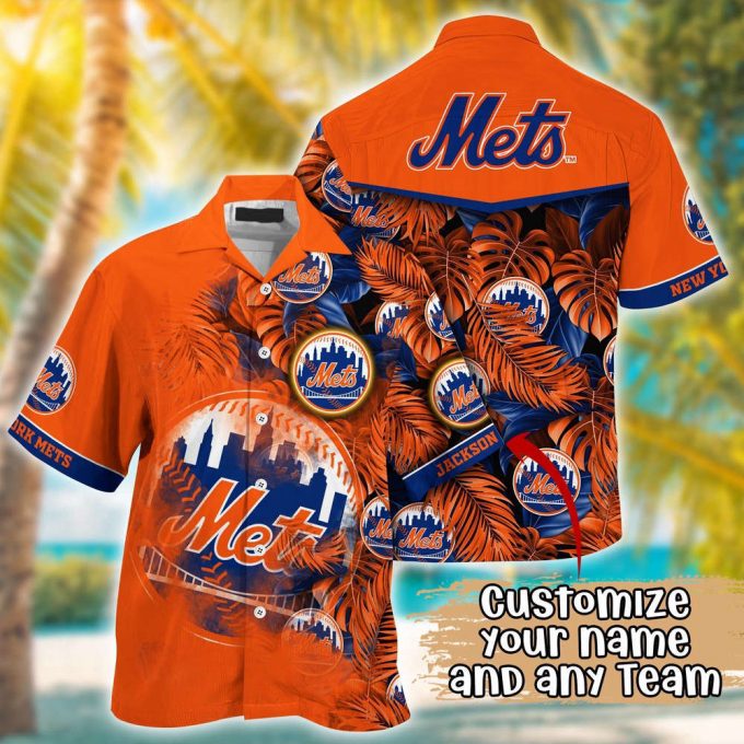 Customized Mlb New York Mets Hawaiian Shirt Radiant Rhythms For Fans 2