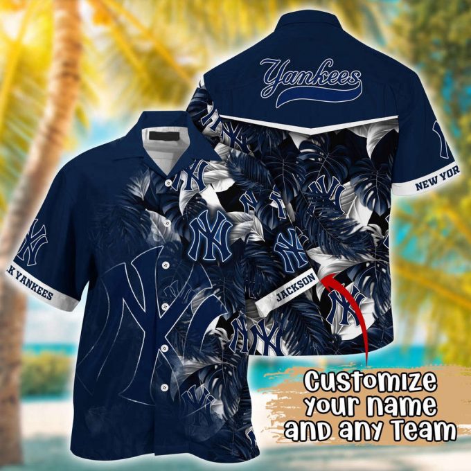 Customized Mlb New York Yankees Hawaiian Shirt Radiant Rhythms For Fans 2