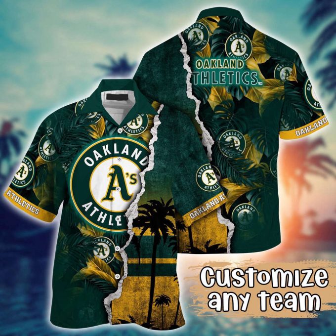 Customized Mlb Oakland Athletics Hawaiian Shirt Champion Chic Couture For Fans 2