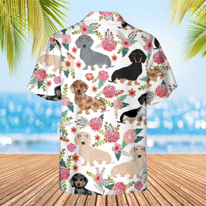 Dachshunds Dog Hawaiian Floral Shirt, Summer Dog Hawaiian Shirt, Dachshund Hawaiian Shirts For Family, Aloha Hawaiian, Dachshund Hawaiian 3