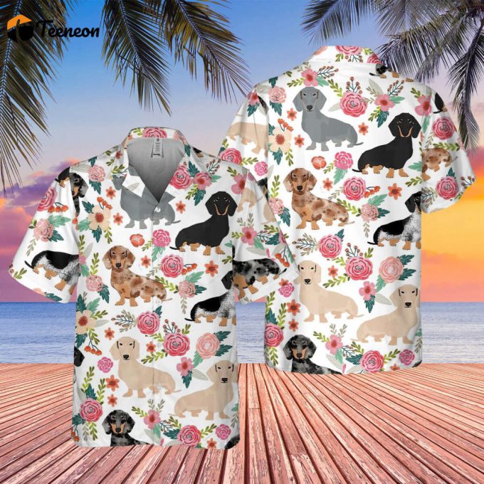 Dachshunds Dog Hawaiian Floral Shirt, Summer Dog Hawaiian Shirt, Dachshund Hawaiian Shirts For Family, Aloha Hawaiian, Dachshund Hawaiian 1
