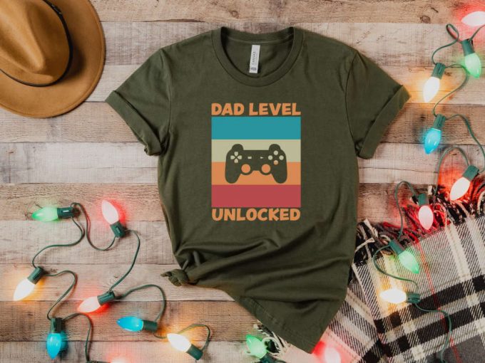 Dad Level Unlocked Shirt, Father'S Day Gift Tshirt, New Dad Gift Tshirt, Funny Dad Tshirt, Gamer Dad Tshirt 3