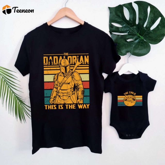 Dadalorian And Son Shirt: Perfect Star Wars Gift For First Father’s Day &Amp;Amp; Matching Shirts Ideal New Dad Gift 1