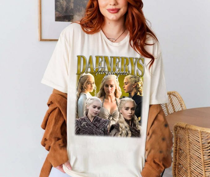 Daenerys Targaryen T-Shirt, Daenerys Targaryen Tees, Hip Hop Graphic, Retro Shirt, Unisex Shirt, Bootleg Retro 90'S Fans Gift, Trendy Tee 2