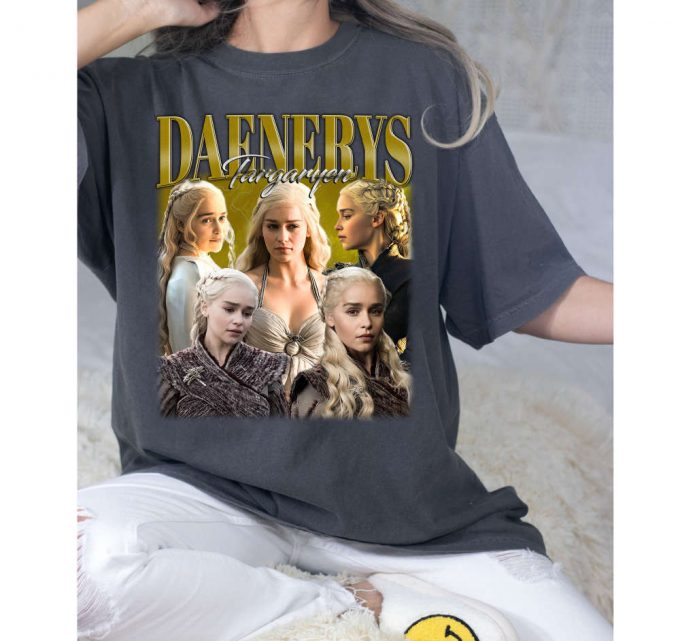 Daenerys Targaryen T-Shirt, Daenerys Targaryen Tees, Hip Hop Graphic, Retro Shirt, Unisex Shirt, Bootleg Retro 90'S Fans Gift, Trendy Tee 3