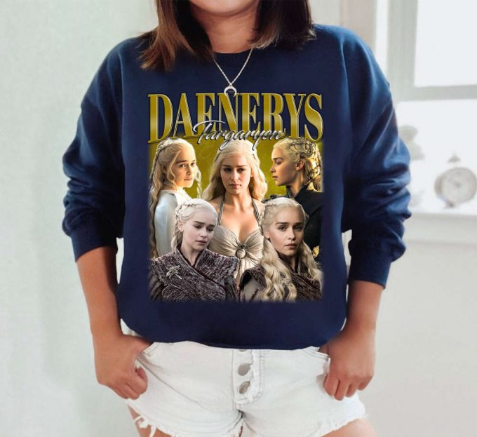 Daenerys Targaryen T-Shirt, Daenerys Targaryen Tees, Hip Hop Graphic, Retro Shirt, Unisex Shirt, Bootleg Retro 90'S Fans Gift, Trendy Tee 5