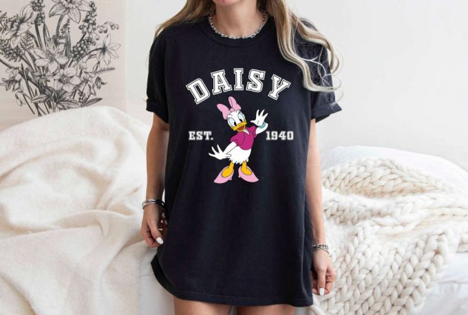 Daisy Duck T-Shirt, Retro Vibes Shirt, Disney Shirt, Comfort Colors, Vintage Vibes Shirt, Cartoon Shirt, Mickey And Friends, Holiday Shirt 5