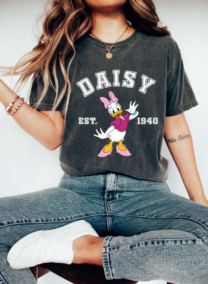 Daisy Duck T-Shirt, Retro Vibes Shirt, Disney Shirt, Comfort Colors, Vintage Vibes Shirt, Cartoon Shirt, Mickey And Friends, Holiday Shirt 6