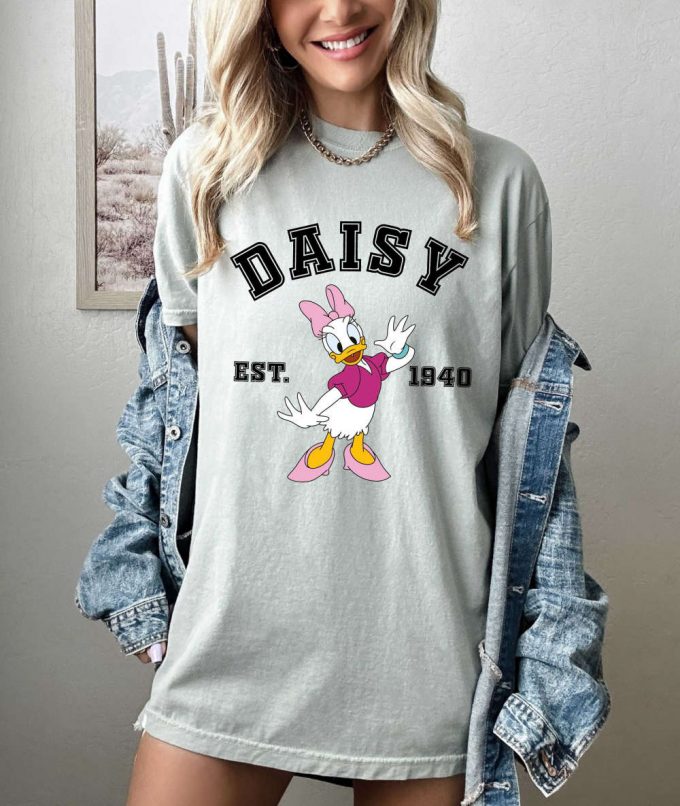 Daisy Duck T-Shirt, Retro Vibes Shirt, Disney Shirt, Comfort Colors, Vintage Vibes Shirt, Cartoon Shirt, Mickey And Friends, Holiday Shirt 7