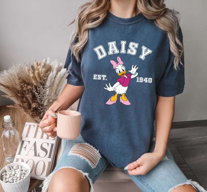 Daisy Duck T-Shirt, Retro Vibes Shirt, Disney Shirt, Comfort Colors, Vintage Vibes Shirt, Cartoon Shirt, Mickey And Friends, Holiday Shirt 8