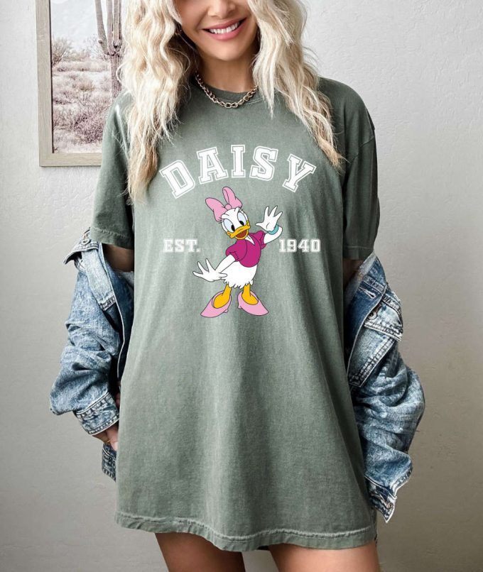 Daisy Duck T-Shirt, Retro Vibes Shirt, Disney Shirt, Comfort Colors, Vintage Vibes Shirt, Cartoon Shirt, Mickey And Friends, Holiday Shirt 9