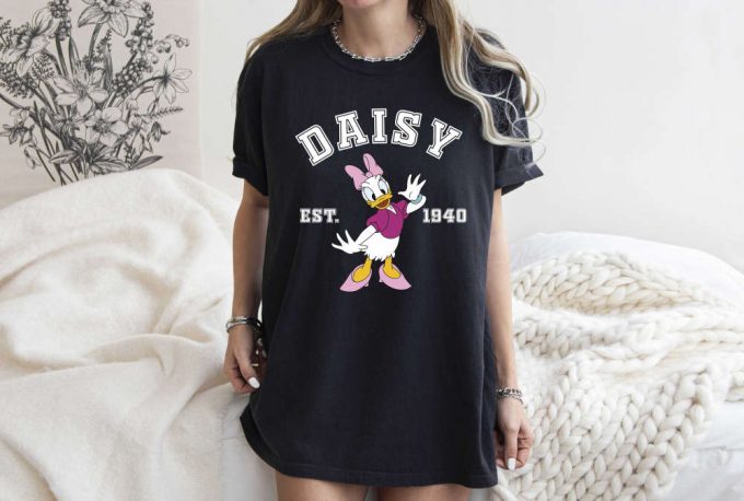 Daisy Duck T-Shirt, Retro Vibes Shirt, Disney Shirt, Comfort Colors, Vintage Vibes Shirt, Cartoon Shirt, Mickey And Friends, Holiday Shirt 4