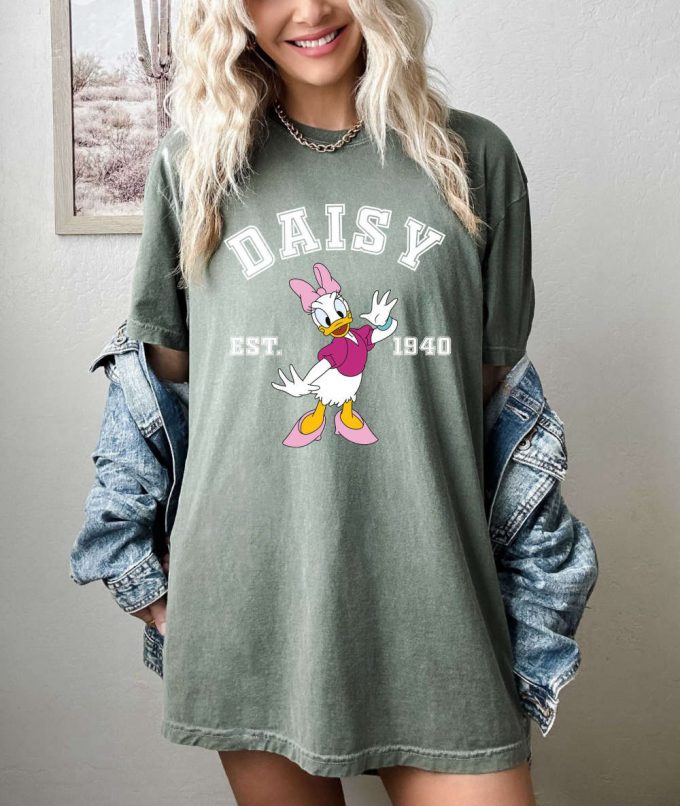 Daisy Duck T-Shirt, Retro Vibes Shirt, Disney Shirt, Comfort Colors, Vintage Vibes Shirt, Cartoon Shirt, Mickey And Friends, Holiday Shirt 7