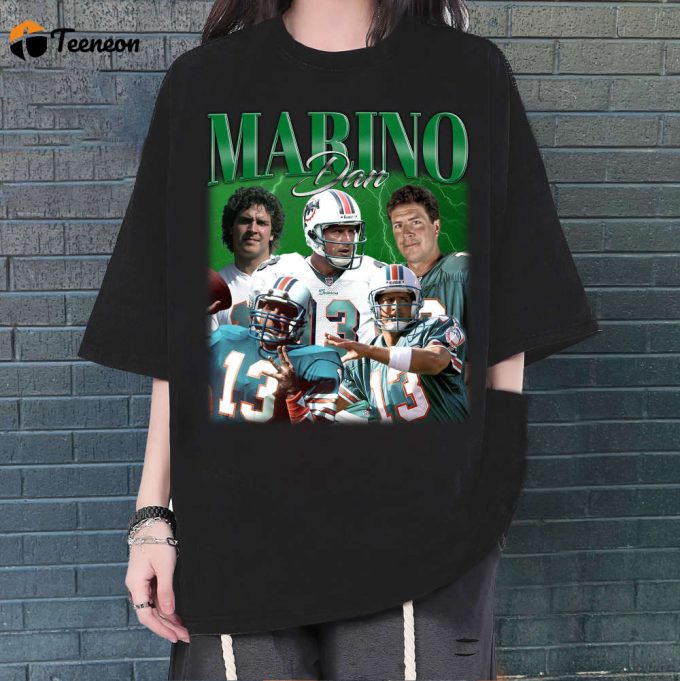 Dan Marino T-Shirt, Dan Marino Shirt, Dan Marino Tees, Dan Marino Gifts, Unisex Shirt, Vintage Shirt, Retro Shirt, Trendy Tee, Couples Shirt 1