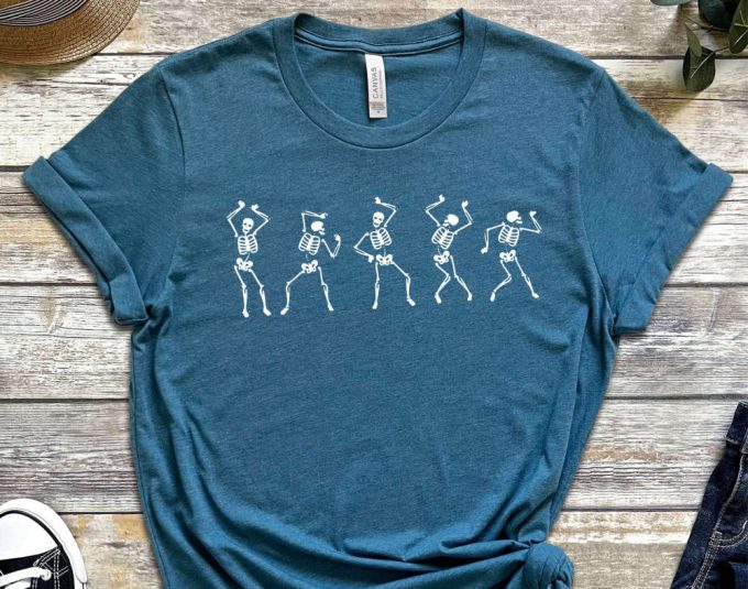 Dancing Skeleton Shirt, Fall Shirt, Happy Halloween T-Shirt, Halloween Shirt, Halloween Shirt, Womens Halloween Shirt 2