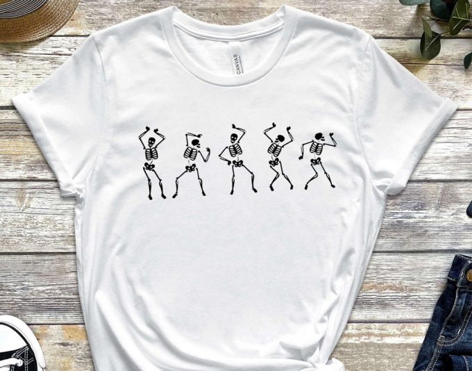 Dancing Skeleton Shirt, Fall Shirt, Happy Halloween T-Shirt, Halloween Shirt, Halloween Shirt, Womens Halloween Shirt 3