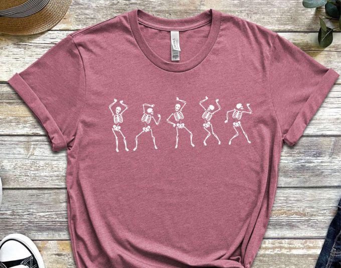 Dancing Skeleton Shirt, Fall Shirt, Happy Halloween T-Shirt, Halloween Shirt, Halloween Shirt, Womens Halloween Shirt 4