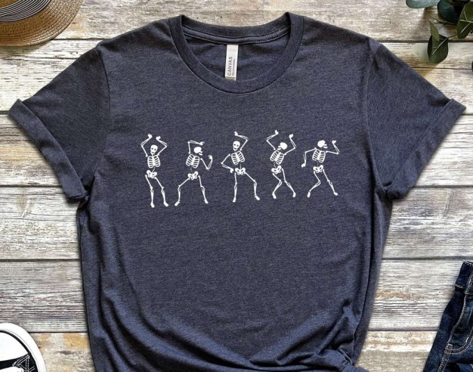 Dancing Skeleton Shirt, Fall Shirt, Happy Halloween T-Shirt, Halloween Shirt, Halloween Shirt, Womens Halloween Shirt 5