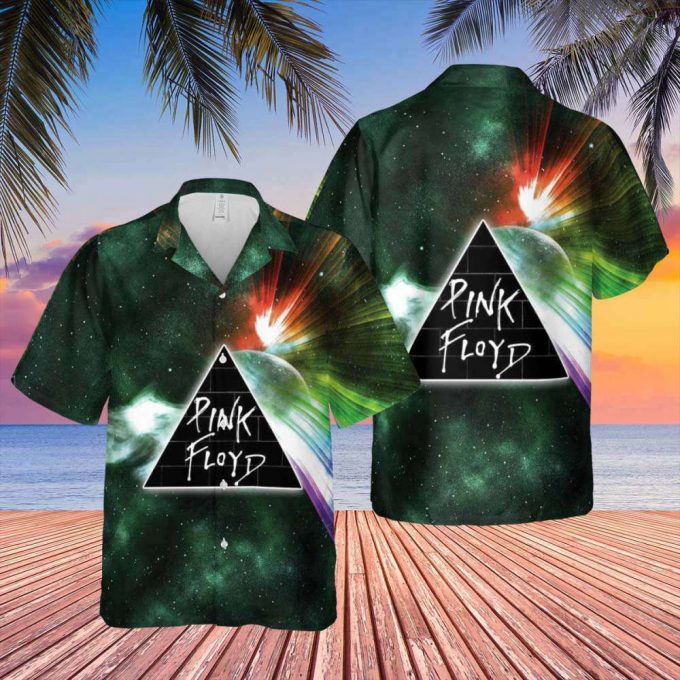 Dark Side Of Moon Galaxy Green Hawaiian Pink Floyd Shirt Gift For Men Women 2