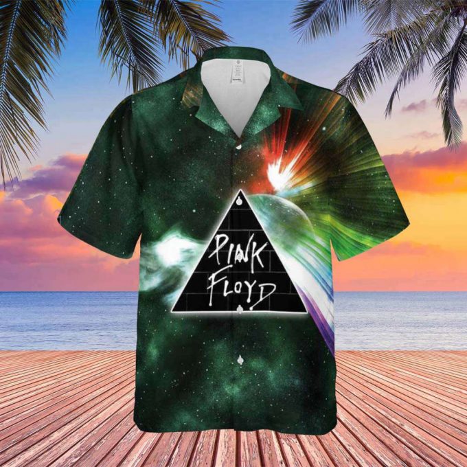 Dark Side Of Moon Galaxy Green Hawaiian Pink Floyd Shirt Gift For Men Women 3
