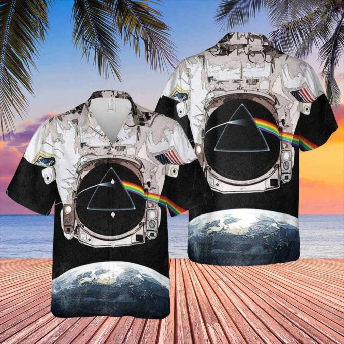 Dark Side Of The Moon Astronaut Hawaiian Pink Floyd Shirt Gift For Men Women 3