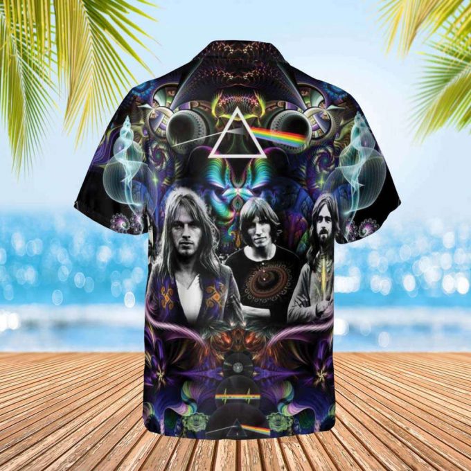 Dark Side Of The Moon Psychedelic Abstract Art Hawaiian Pink Floyd Shirt Gift For Men Women 3