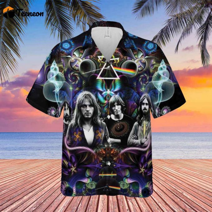 Dark Side Of The Moon Psychedelic Abstract Art Hawaiian Pink Floyd Shirt Gift For Men Women 1