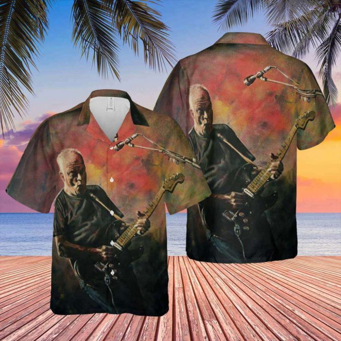 David Gilmour Painting Art Hawaiian Pink Floyd Shirt Gift For Men Women 2