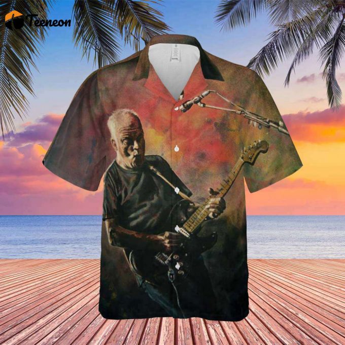 David Gilmour Painting Art Hawaiian Pink Floyd Shirt Gift For Men Women 1
