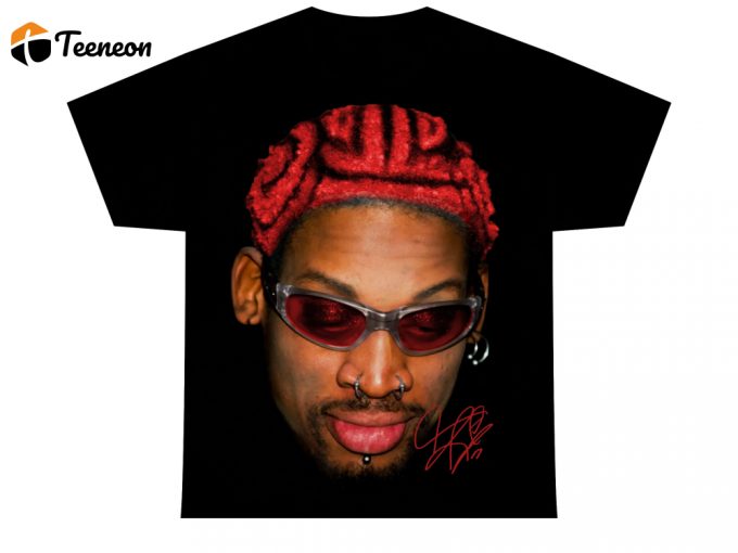 Dennis Rodman T-Shirt | Rare Black Homage Vintage Rap Tee Hip Hop Style | Chicago Bulls Scottie Pippen The Last Dance 1