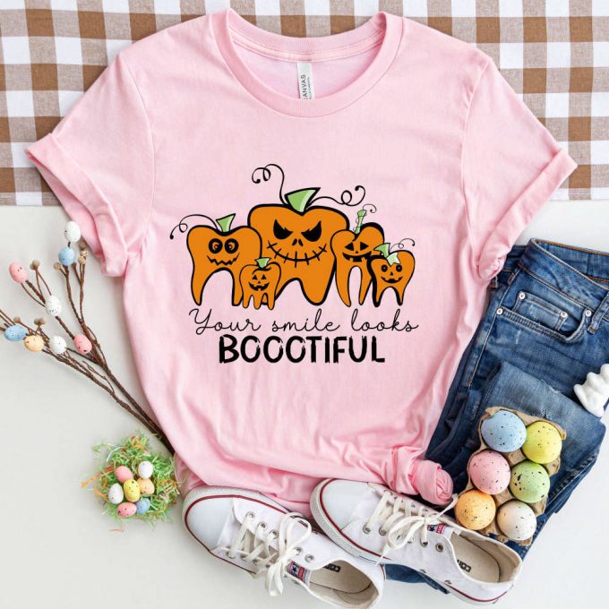 Spooky Dental Hygienist Shirt: Your Smile Looks Boootiful! Halloween Gift For Dentist 3