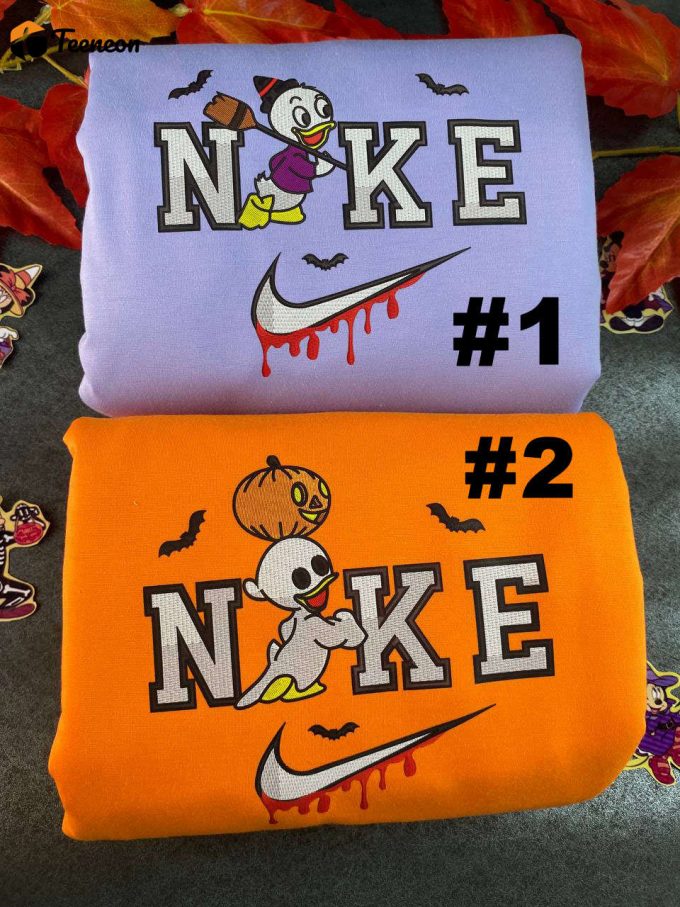 Dewey Duck And Louie Duck Disney Nike Embroidered Sweatshirts 1