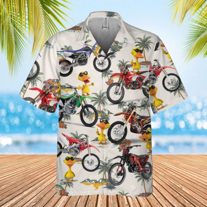 Dirt Bike Hawaiian Shirt, Motocross Hawaiian Shirt, Duck Hawaii Beach Retro, Family Hawaiian Aloha Shirt, Hawaii Shirt For Men And Women 2