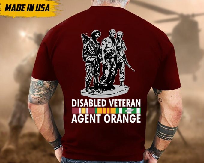 Disable Veteran Agent Orange Vietnam War Shirt, Vietnam Vet Unisex Shirt, Veteran Gifts Idea For Dad Grandpa, Agent Oragent Veteran 4