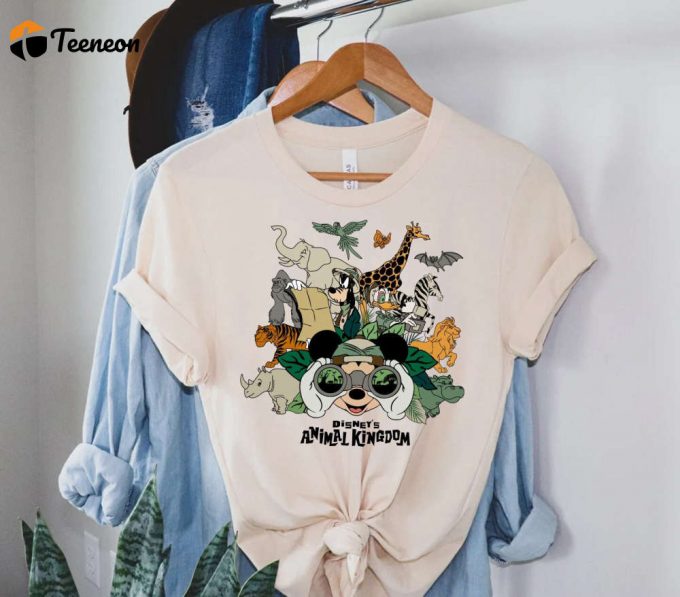 Vintage Disney Animal Kingdom Shirt: Mickey Safari Trip Safari Mode - Explore The Wild! 1