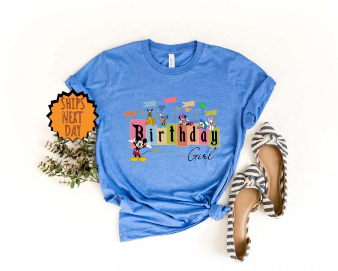 Disney Birthday Girl Shirt, Disney Birthday Trip Shirt, Family Birthday Shirt ,Funny Disney Group Birthday Shirt,Cute Birthday Girl Gift Tee 3